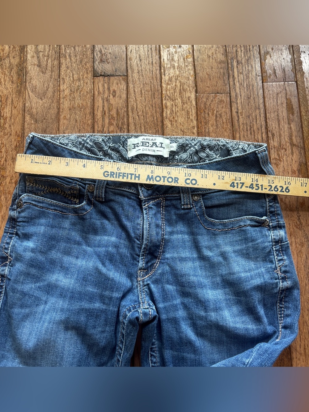 Womens Ariat Real Denim Mid Rise Boot jeans size 30S - Picture 5 of 9